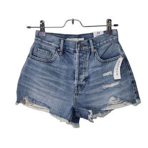 Pacsun Vintage High-Rise Denim Shorts Women’s Size 23 Light Wash Distressed NEW